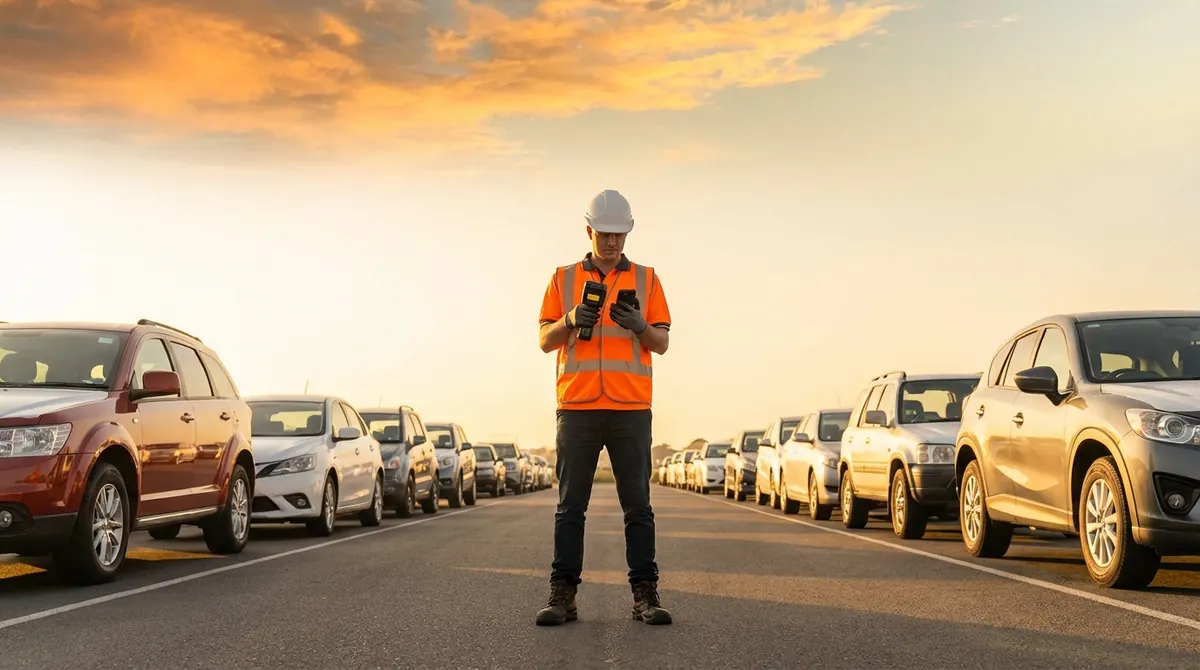 Logisoft yard management mobile app, barcode scanning and inspections